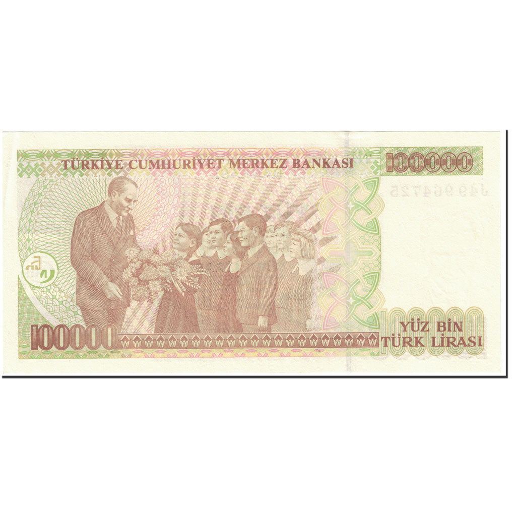 Biljet, Turkije, 100,000 Lira, 2001, Old Date 1970-10-14, KM:206, NIEUW