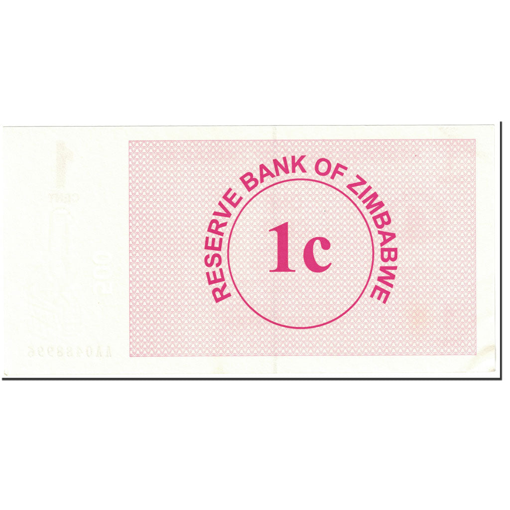 Banconote, Zimbabwe, 1 Cent, 2006, KM:33, 2006-08-01, FDS
