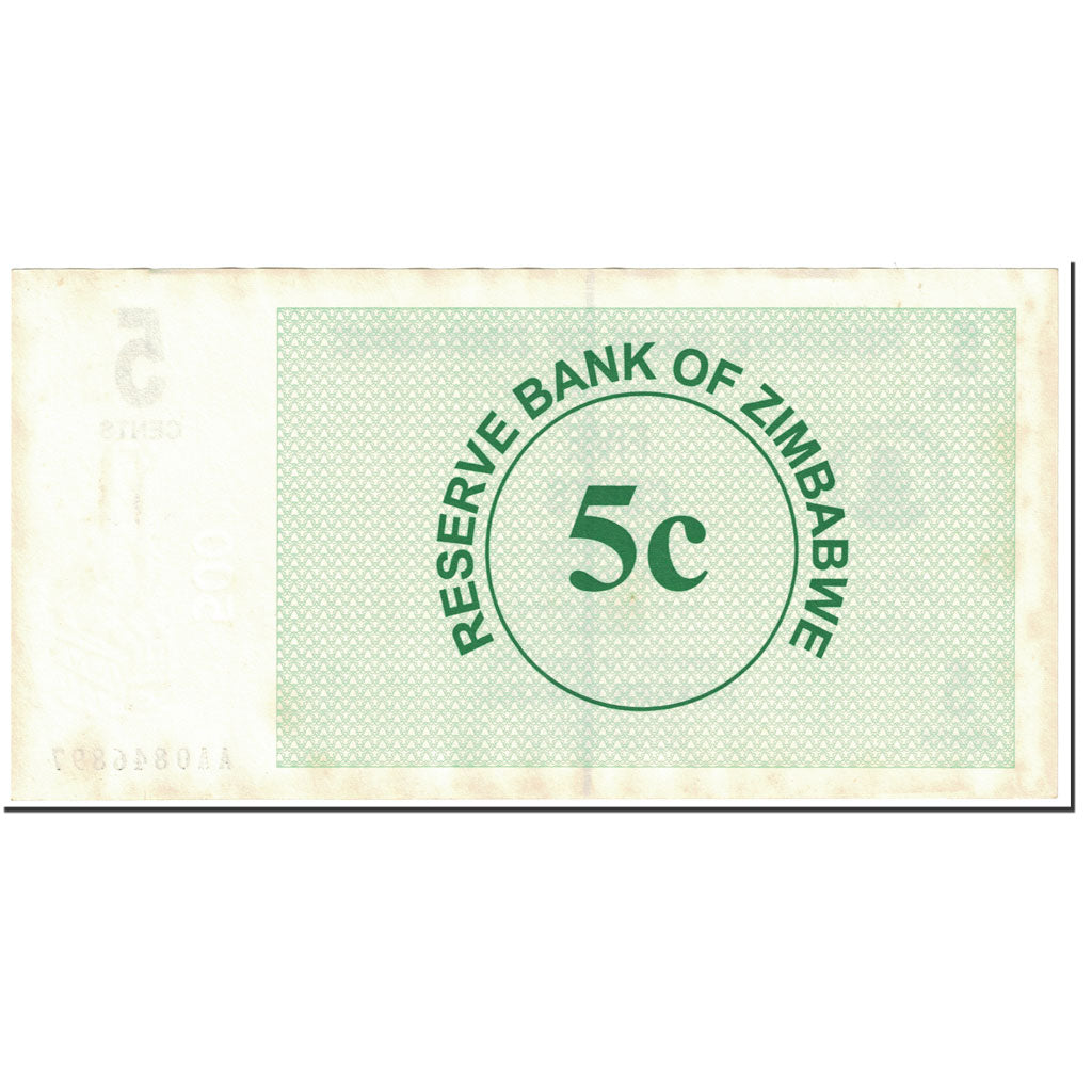 Banknote, Zimbabwe, 5 Cents, 2006, 2006-08-01, KM:34, AU(50-53)