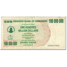 Banknote, Zimbabwe, 100 Million Dollars, 2008, 2008-05-02, KM:58, VF(30-35)