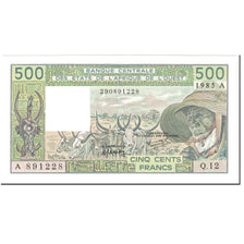 Billete, 500 Francs, 1985, Estados del África Occidental, KM:106Ai, Undated