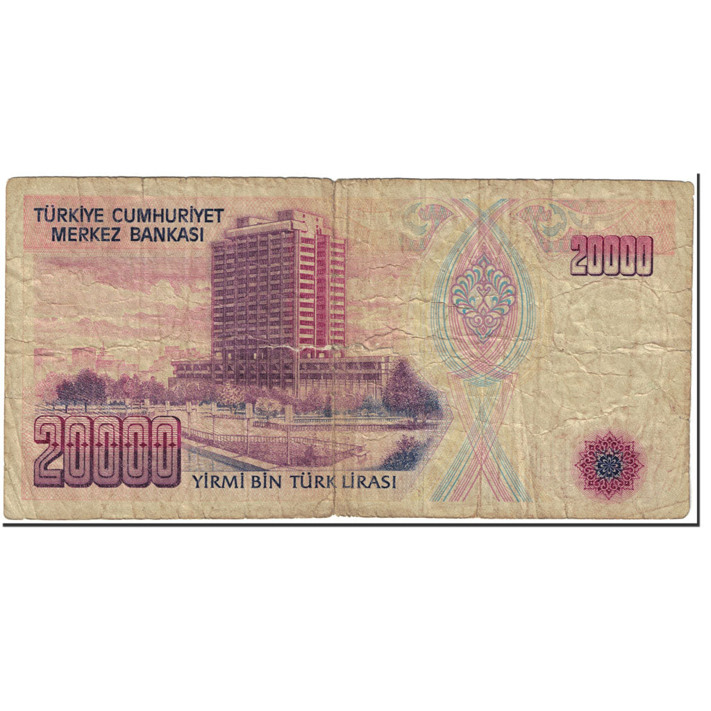 Biljet, Turkije, 20,000 Lira, 1988-1997, Undated (1988-1997), KM:201, TB