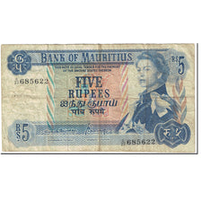 Banknote, Mauritius, 5 Rupees, 1967, Undated (1967), KM:30b, VF(20-25)