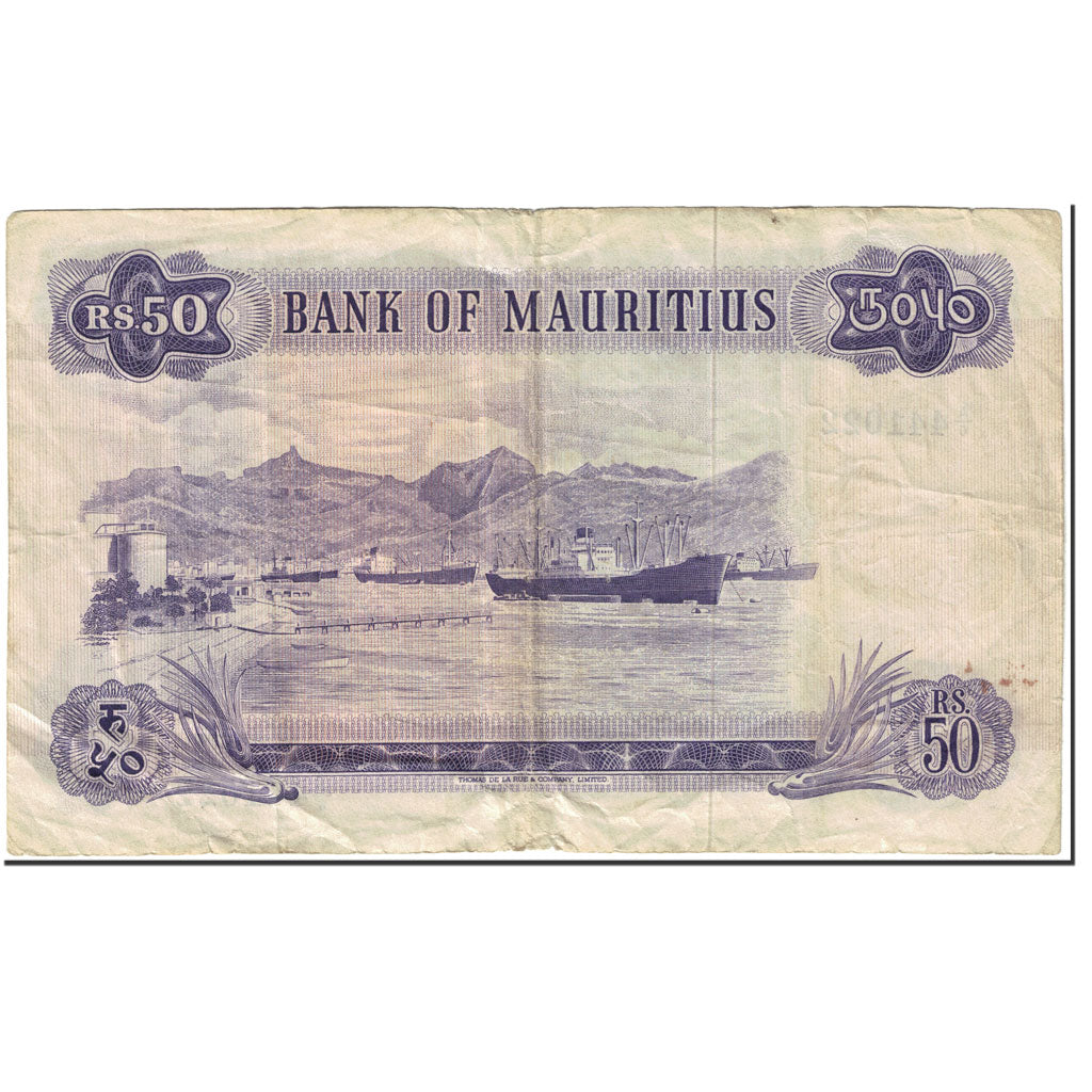 Banknote, Mauritius, 50 Rupees, 1967, Undated (1967), KM:33c, VF(30-35)