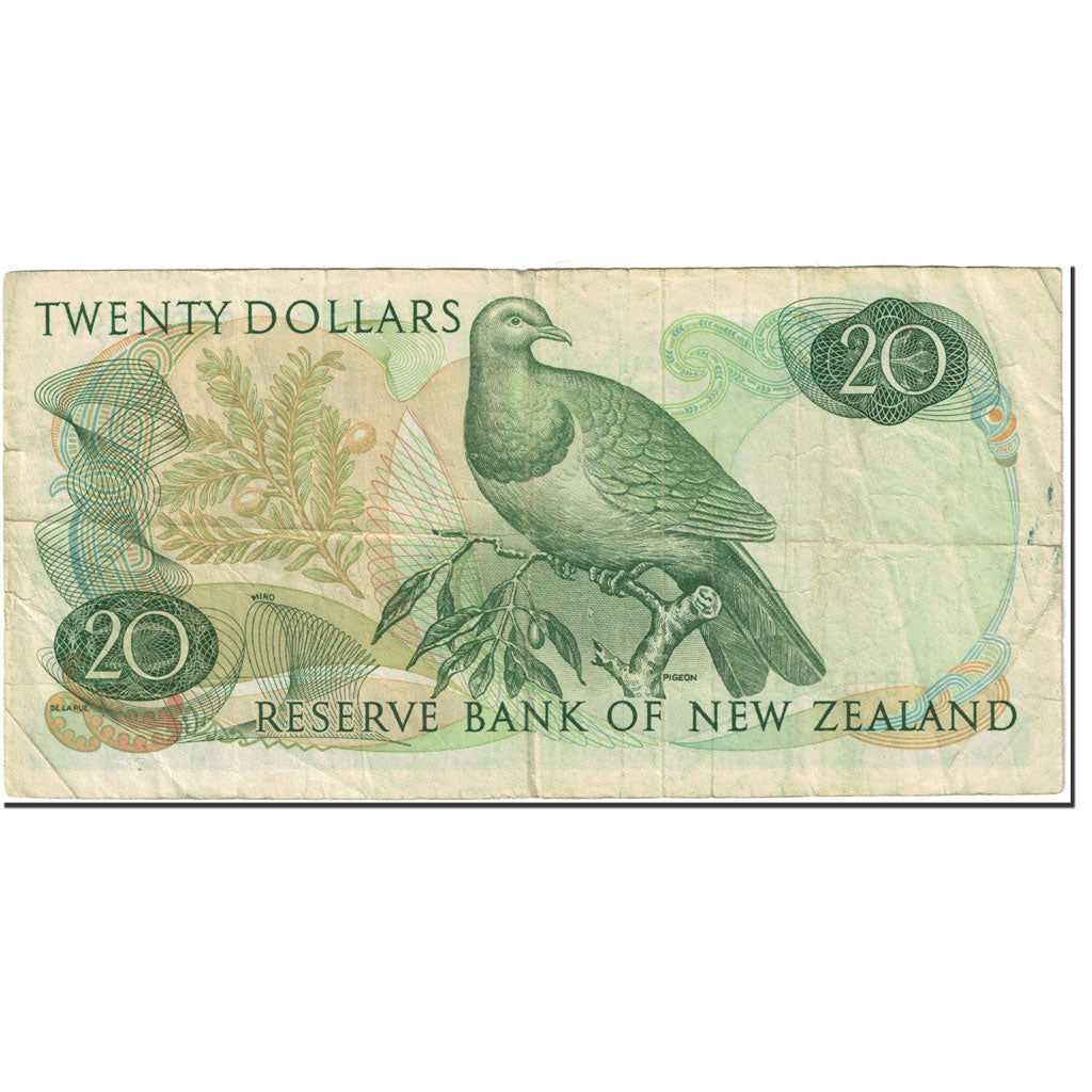 Banknote, New Zealand, 20 Dollars, 1975, Undated (1975), KM:167c, VF(20-25)