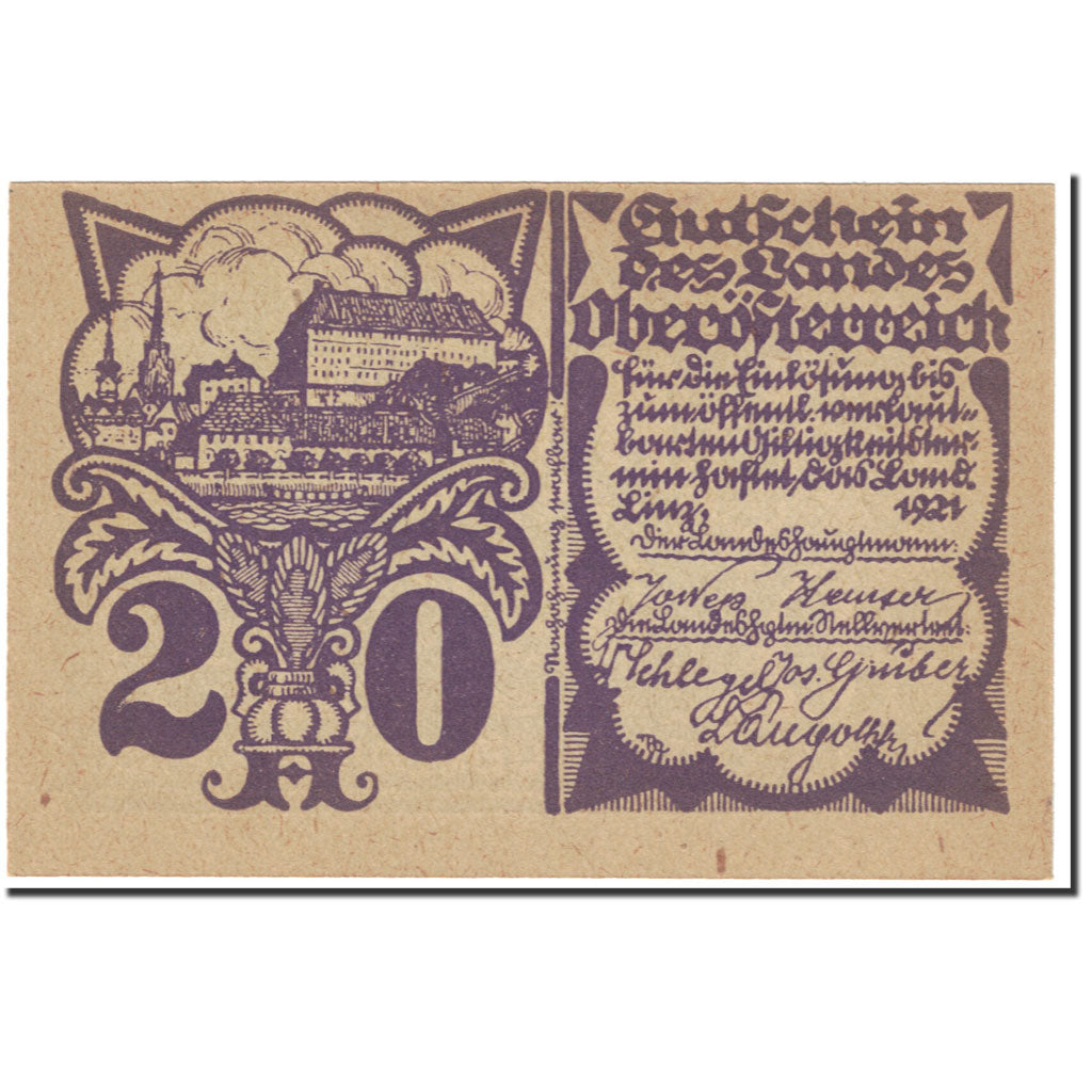 Banknote, AUSTRIAN STATES, 20 Heller, 1921, Undated (1921), KM:S120b, UNC(65-70)