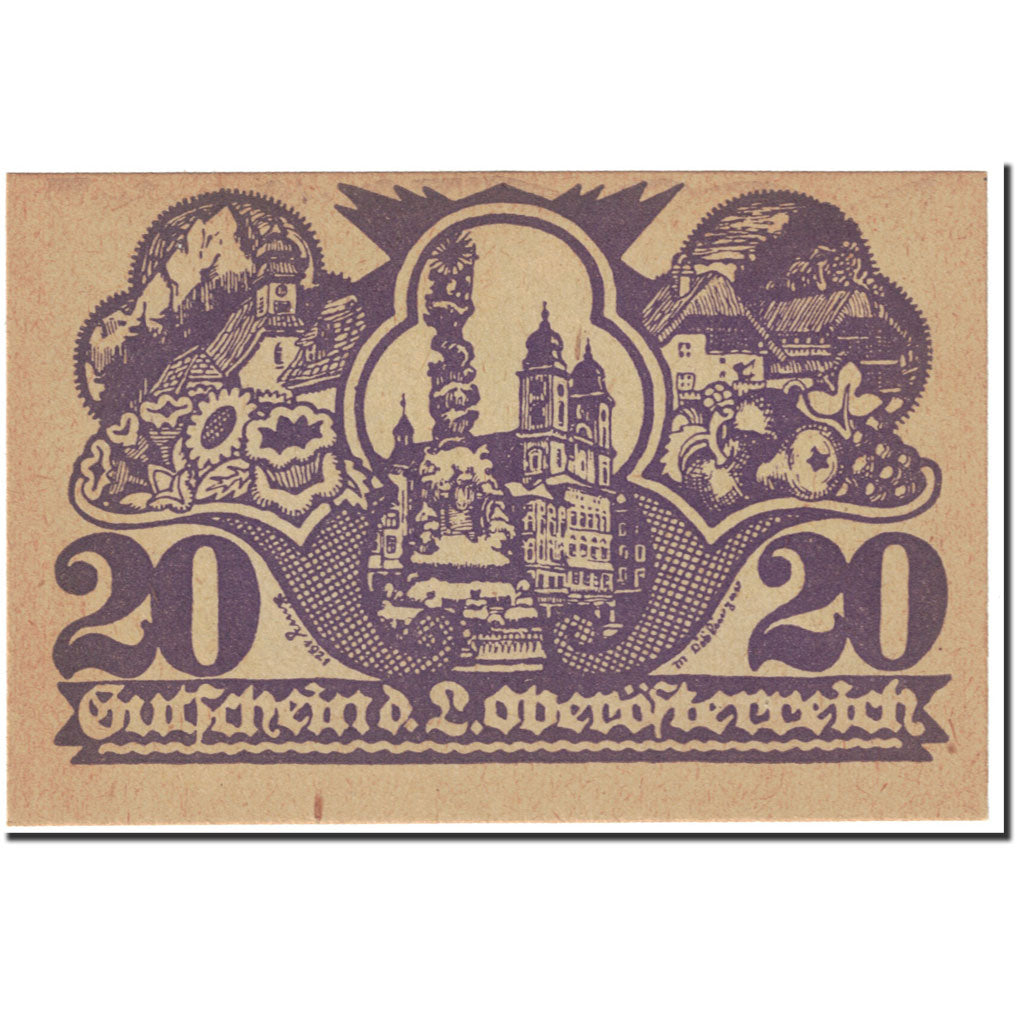 Banknote, AUSTRIAN STATES, 20 Heller, 1921, Undated (1921), KM:S120b, UNC(65-70)