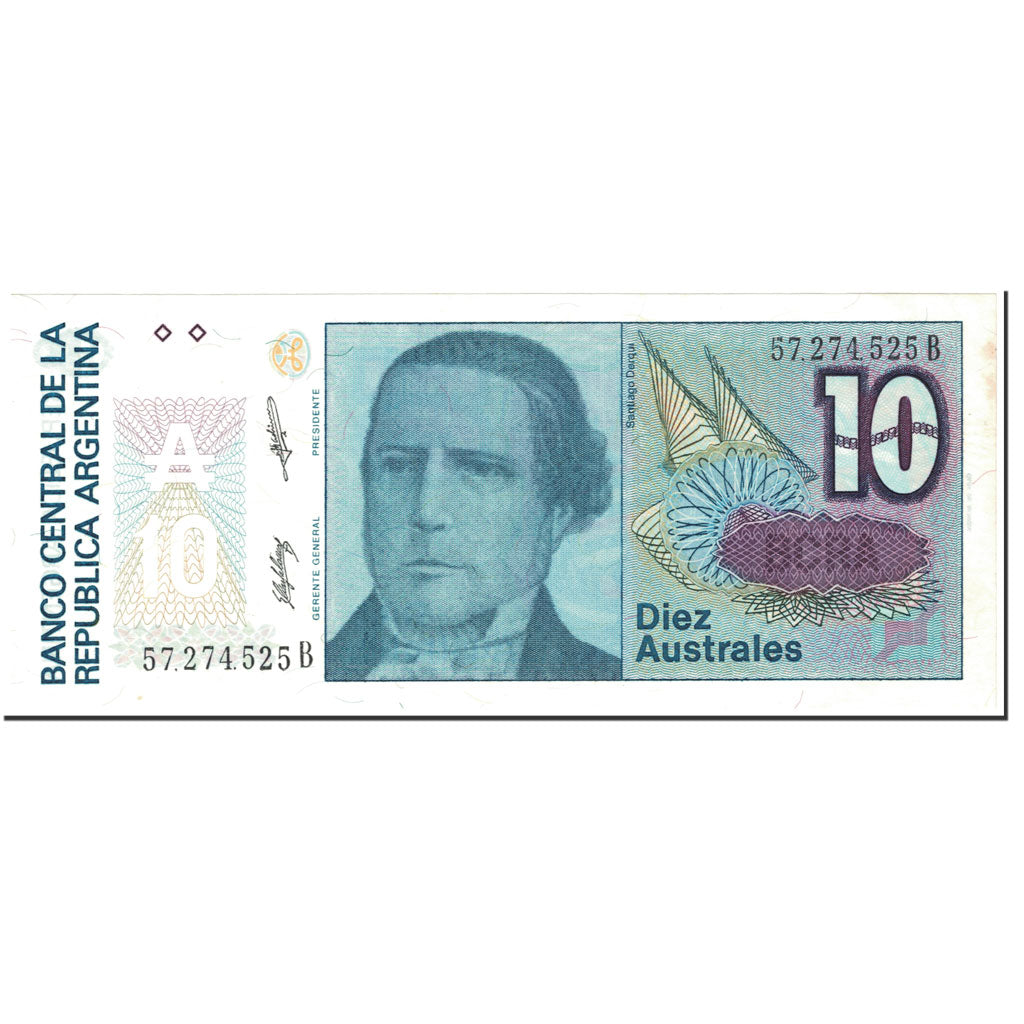 Billet, Argentine, 10 Australes, 1988, Undated (1988), KM:325b, SPL+
