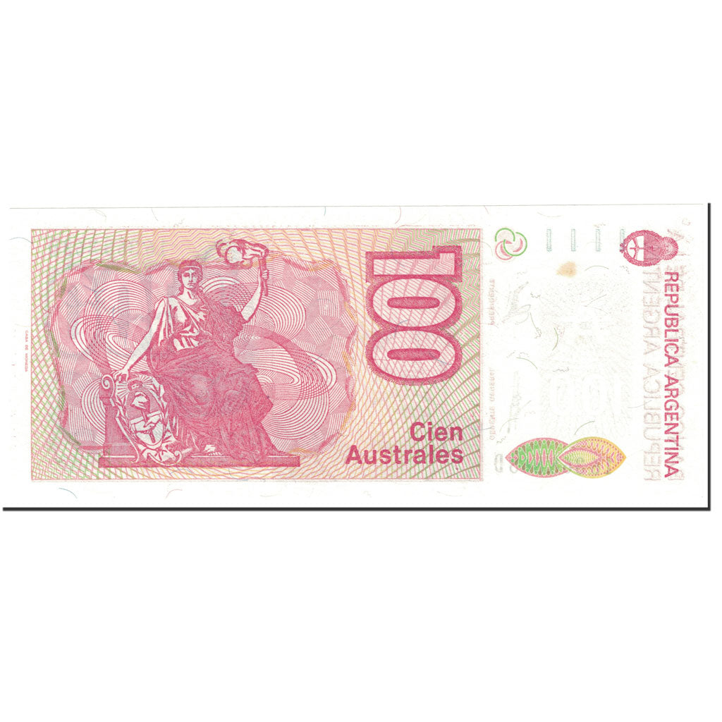 Banknote, Argentina, 100 Australes, 1990, UNdated (1990), KM:327c, UNC(63)