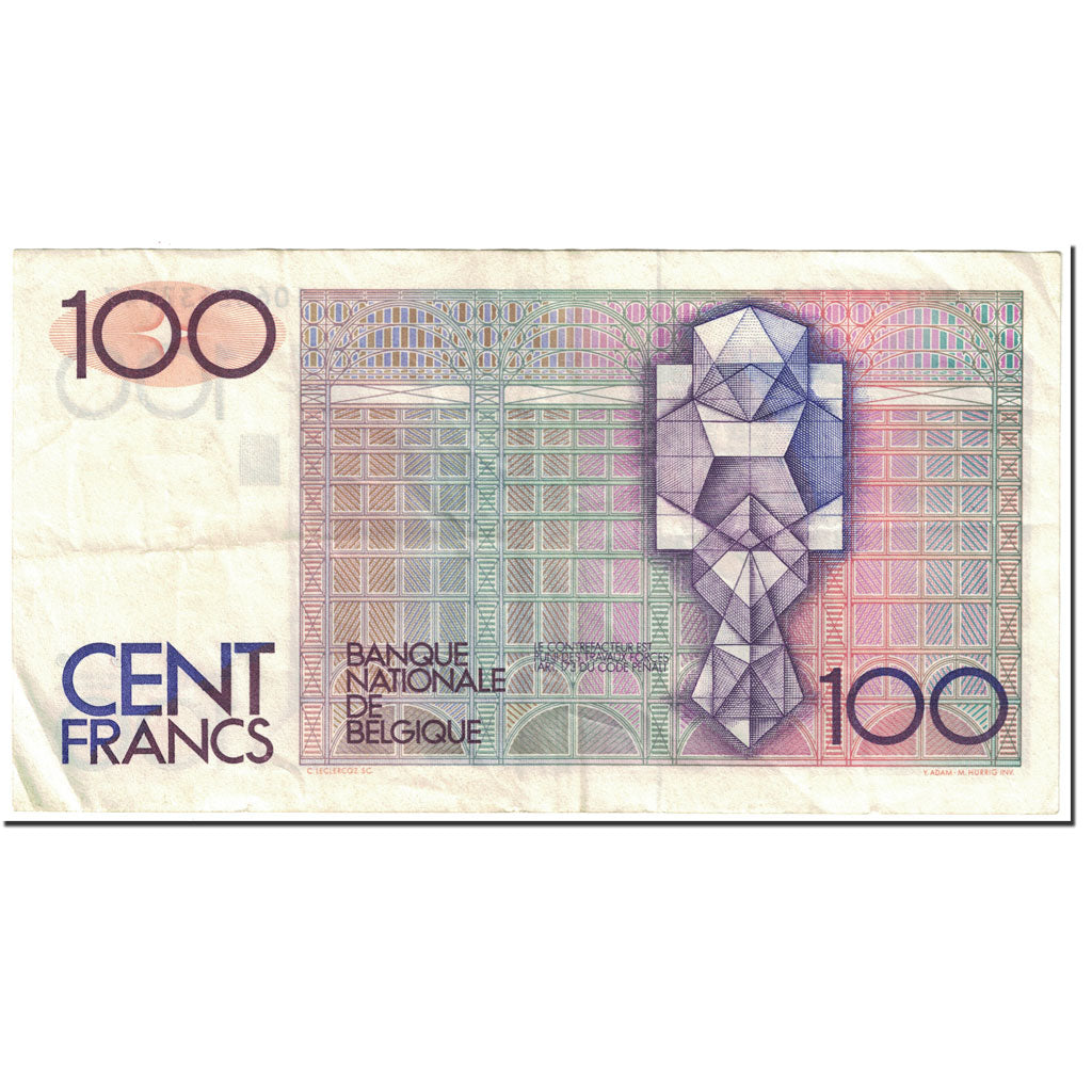 Banknote, Belgium, 100 Francs, 1978-1981, ND (1978-81), KM:140a, EF(40-45)