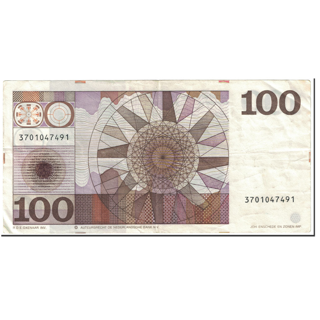 Banknote, Netherlands, 100 Gulden, 1970, 1970-05-14, KM:93a, EF(40-45)