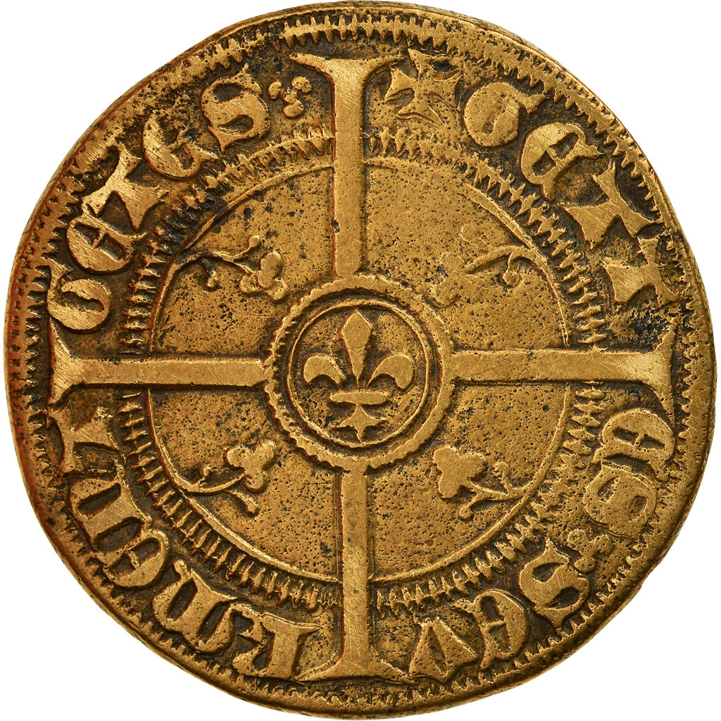 France, Token, Jeton de Compte, Vive le Roi, History, VF(30-35), Brass