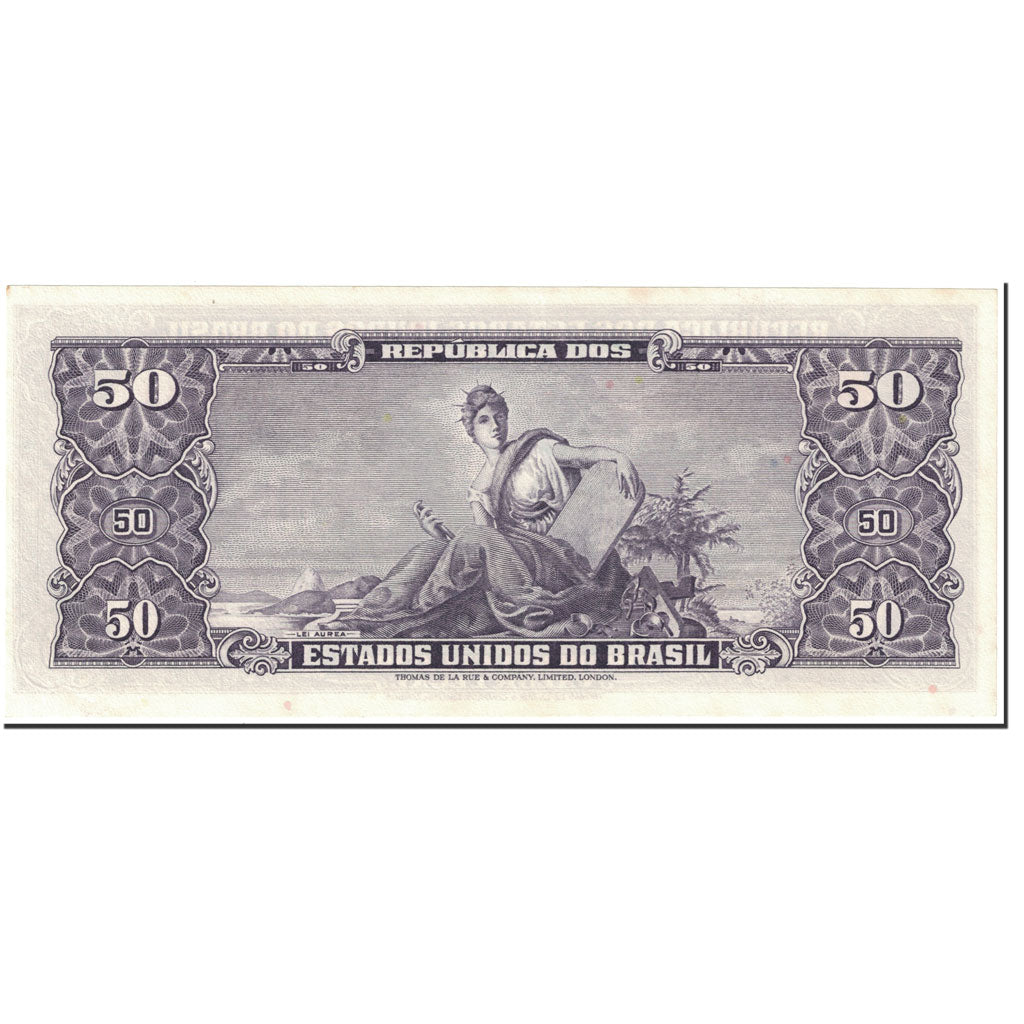 Banknote, Brazil, 5 Centavos on 50 Cruzeiros, 1966-67, Undated (1966-67)