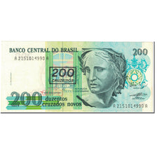 Banknote, Brazil, 200 Cruzeiros on 200 Cruzados Novos, 1991, Undated (1991)