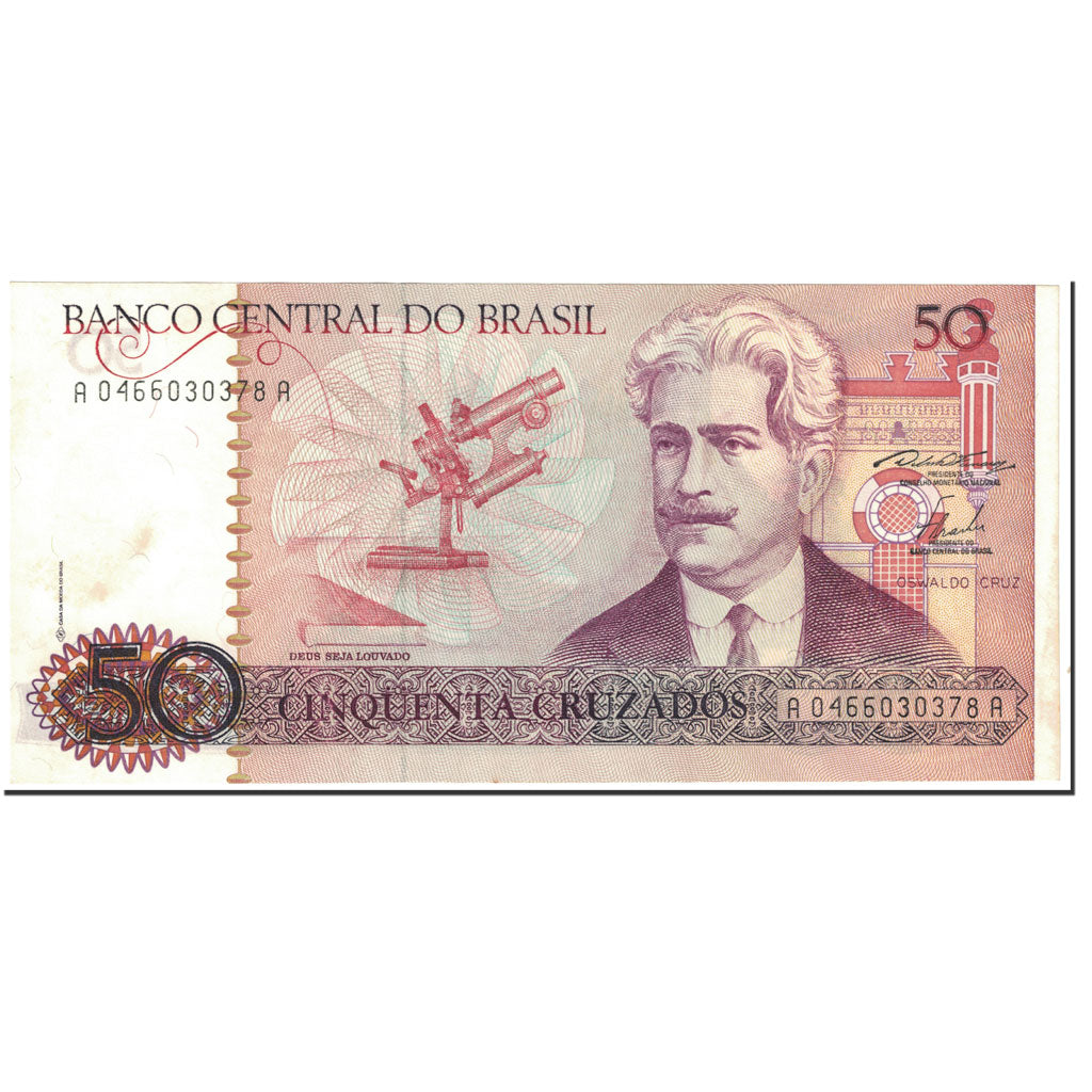 Banconote, Brasile, 50 Cruzados, 1986, KM:210a, Undated (1986), SPL+