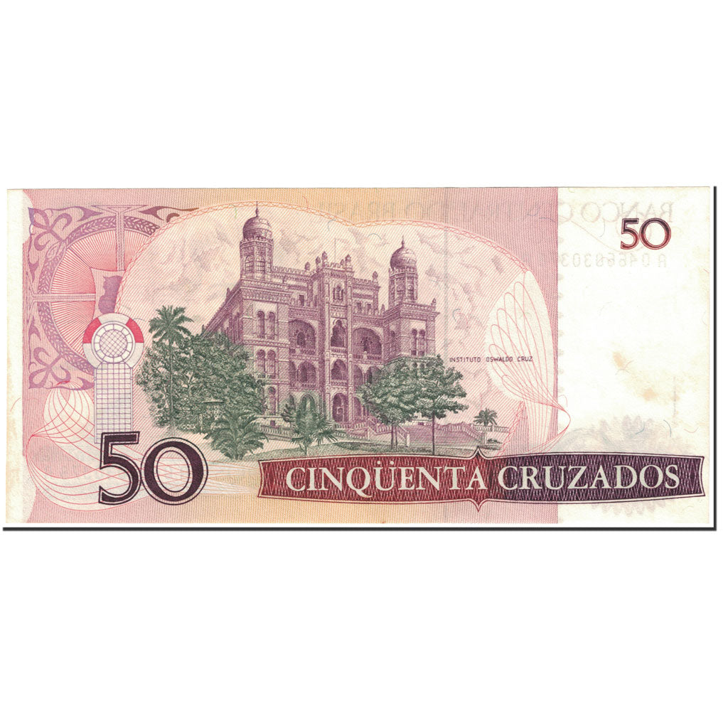 Banconote, Brasile, 50 Cruzados, 1986, KM:210a, Undated (1986), SPL+