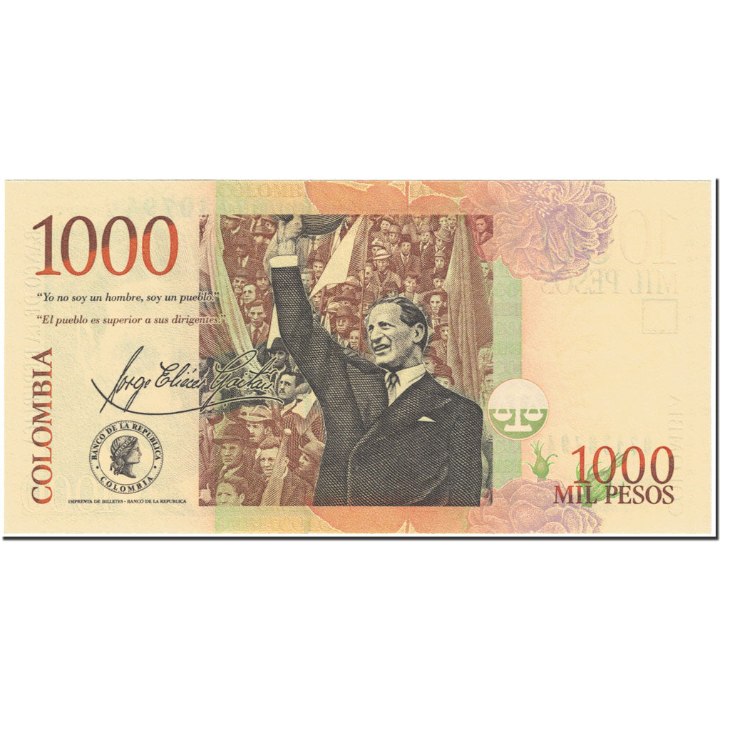 Banknote, Colombia, 1000 Pesos, 2014, 2014-08-27, KM:456a, UNC(65-70)