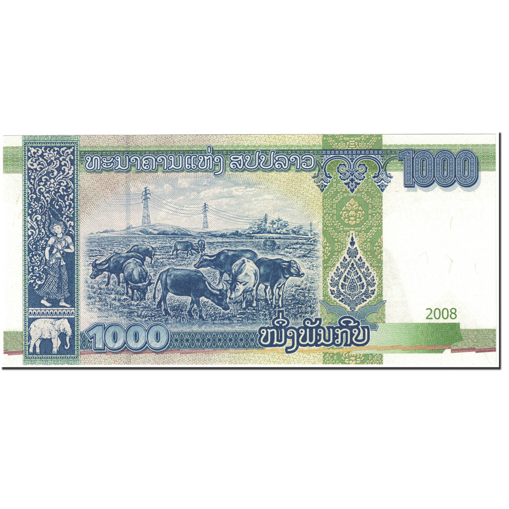 Banknote, Lao, 1000 Kip, 2008, Undated (2008), KM:39a, UNC(65-70)