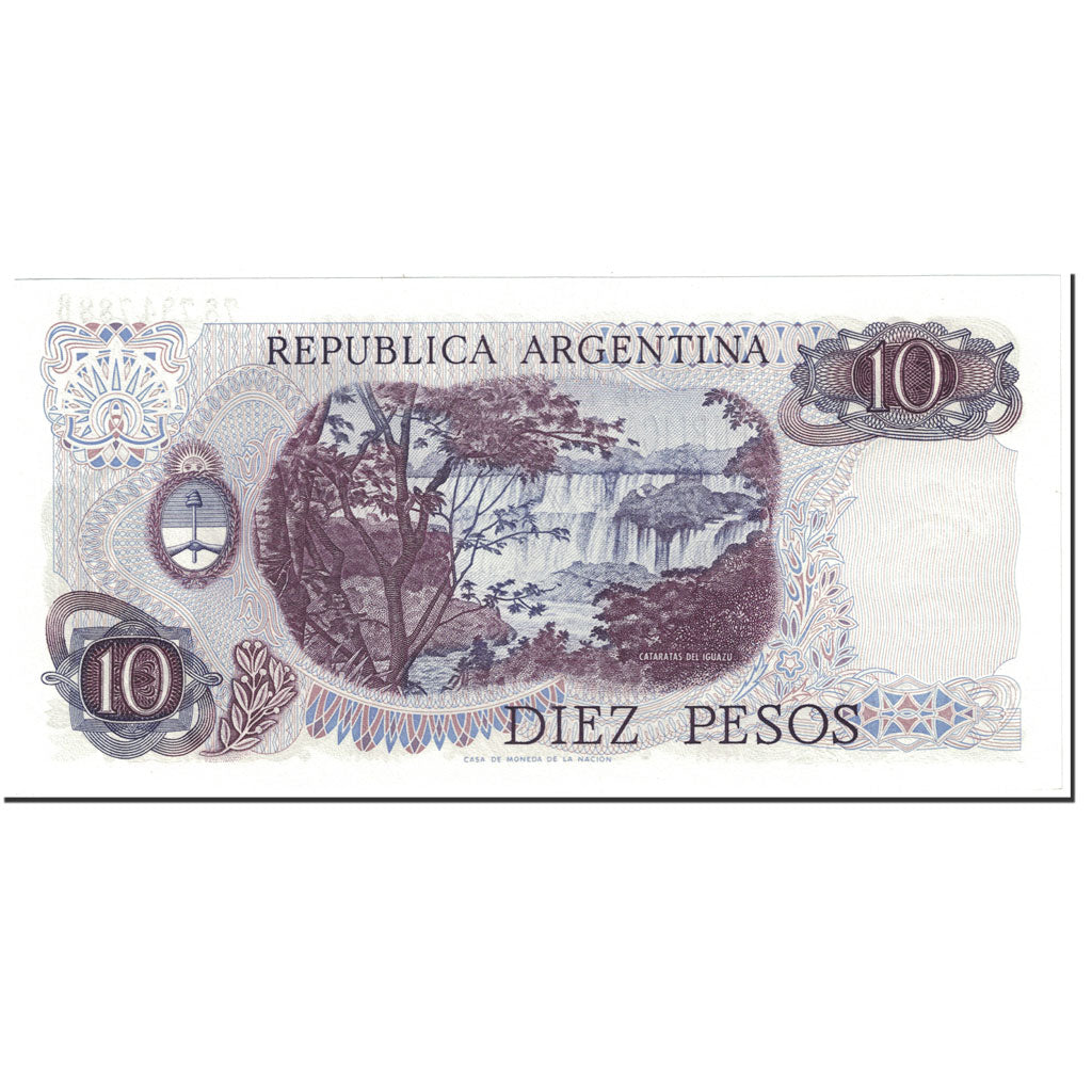 Banknote, Argentina, 10 Pesos, 1973, Undated (1973), KM:289, UNC(65-70)