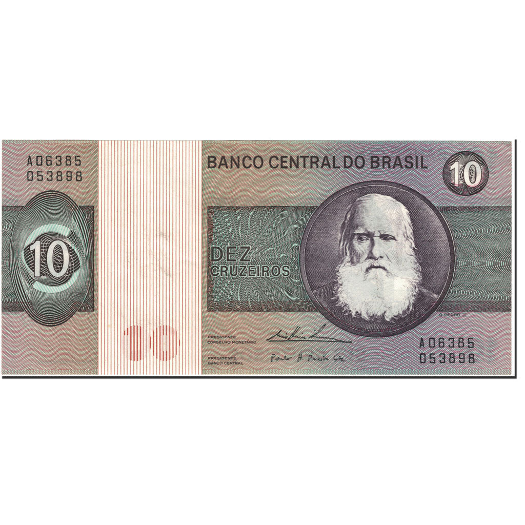 Geldschein, Brasilien, 10 Cruzeiros, 1974, Undated (1974), KM:193b, UNZ