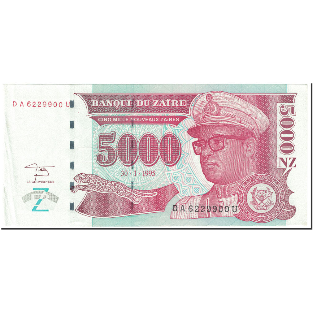 Banknote, Zaire, 5000 Nouveaux Zaïres, 1995, 1995-01-30, KM:69, UNC(63)