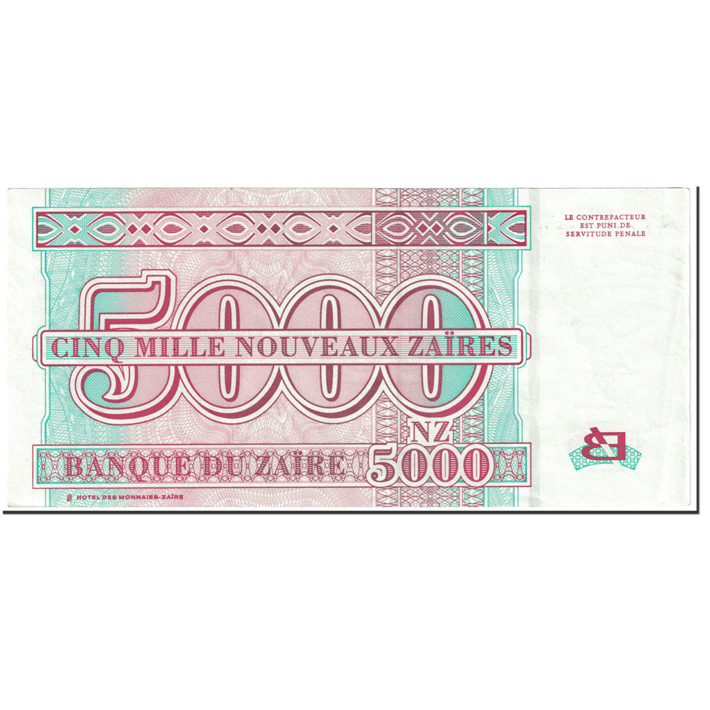 Banknote, Zaire, 5000 Nouveaux Zaïres, 1995, 1995-01-30, KM:69, UNC(63)