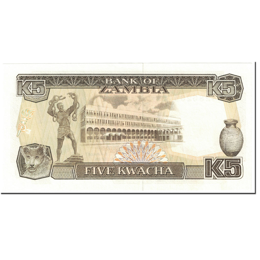 Banknote, Zambia, 5 Kwacha, 1989, Undated (1989), KM:30a, UNC(65-70)