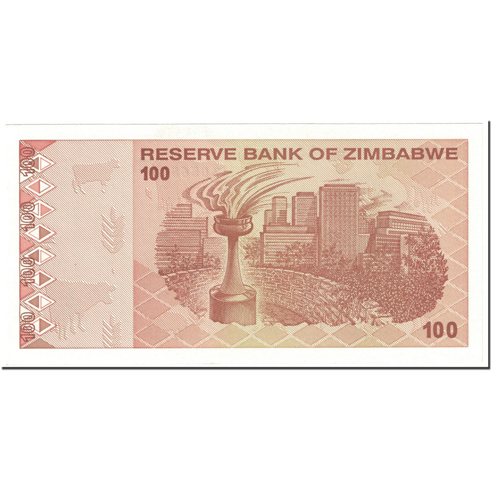 Banknote, Zimbabwe, 100 Dollars, 2009, Undated (2009), KM:97, UNC(65-70)