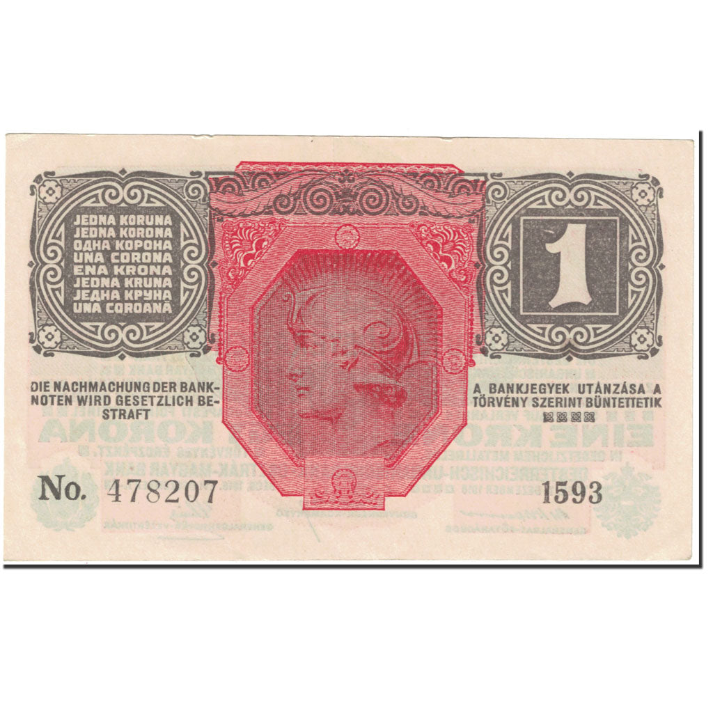 Banknote, Austria, 1 Krone, 1919, Undated (1919), KM:49, UNC(63)