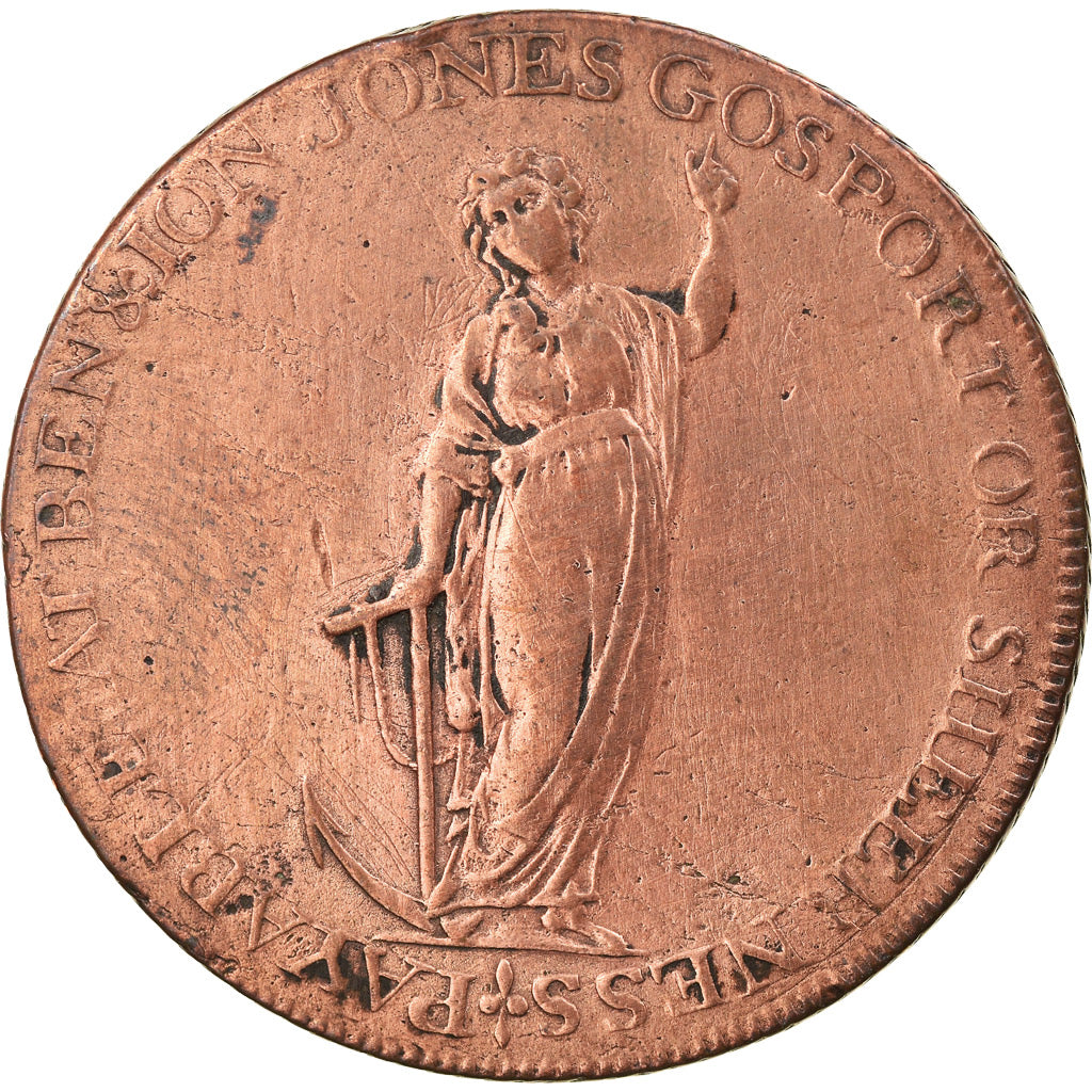 United Kingdom, Token, Half Penny Token, Hampshire, History, 1796, VF(30-35)