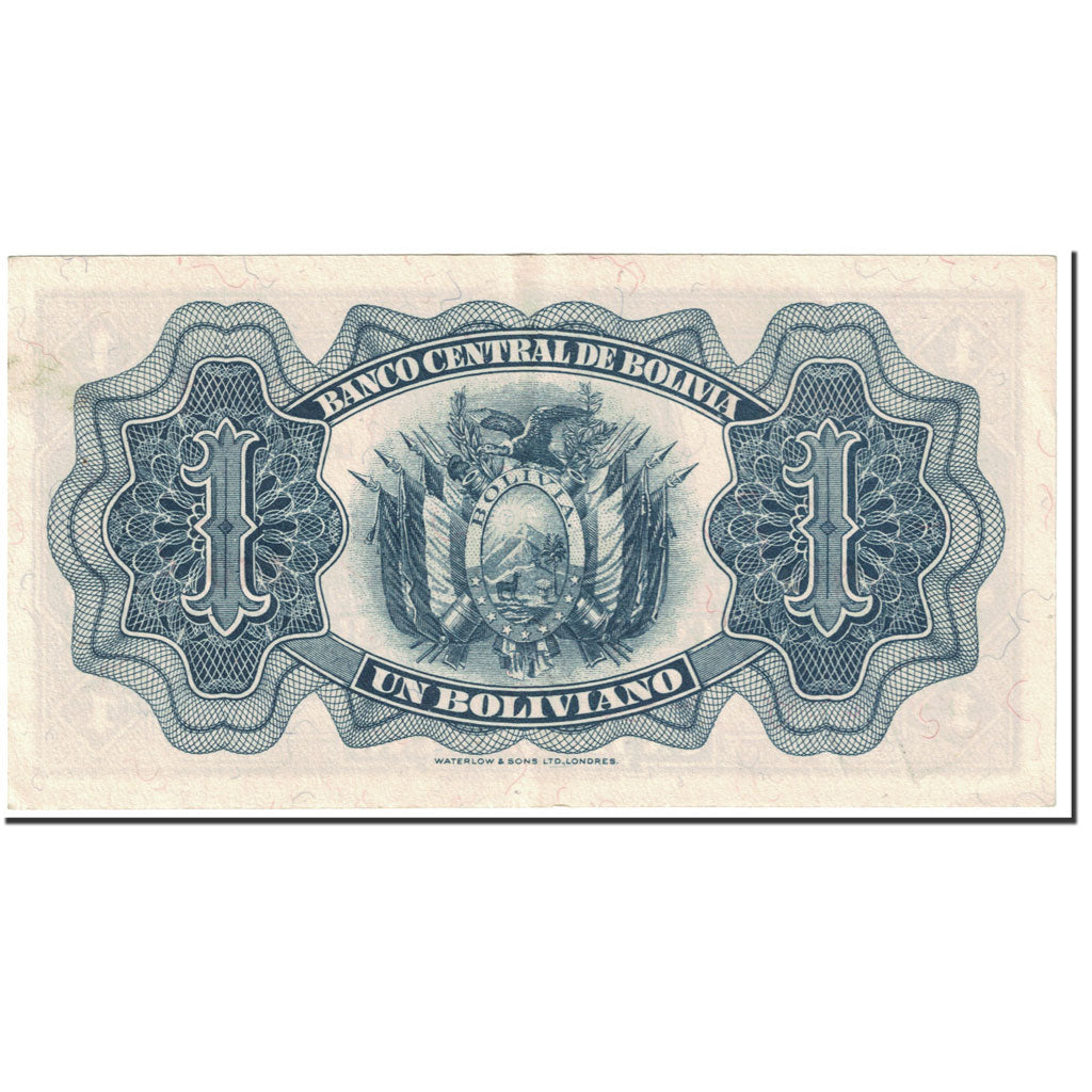 Billete, 1 Boliviano, 1951, Bolivia, Old Date 1928-07-20, KM:128b, SC+