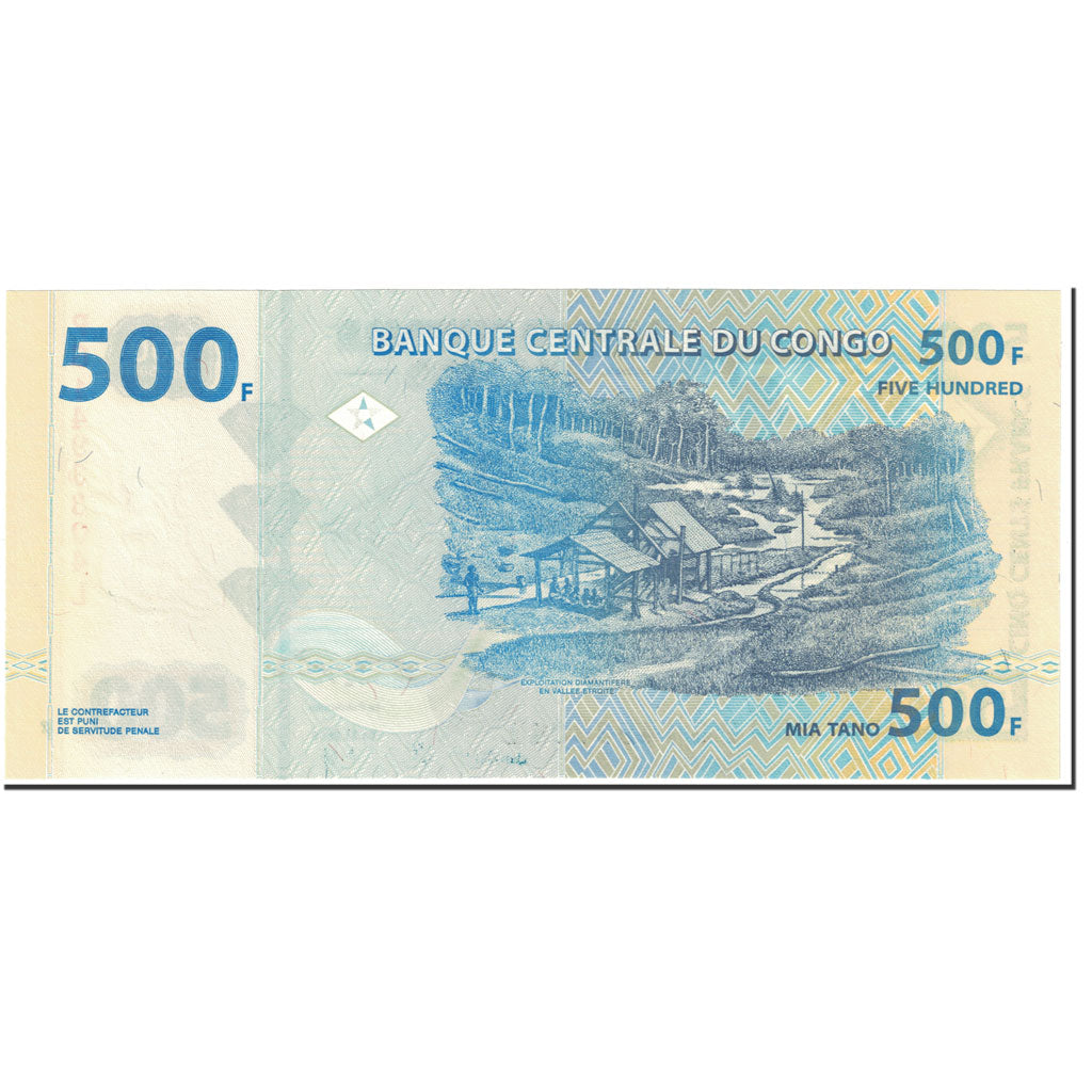 Banknote, Congo Democratic Republic, 500 Francs, 2002, 2002-01-04, KM:96a