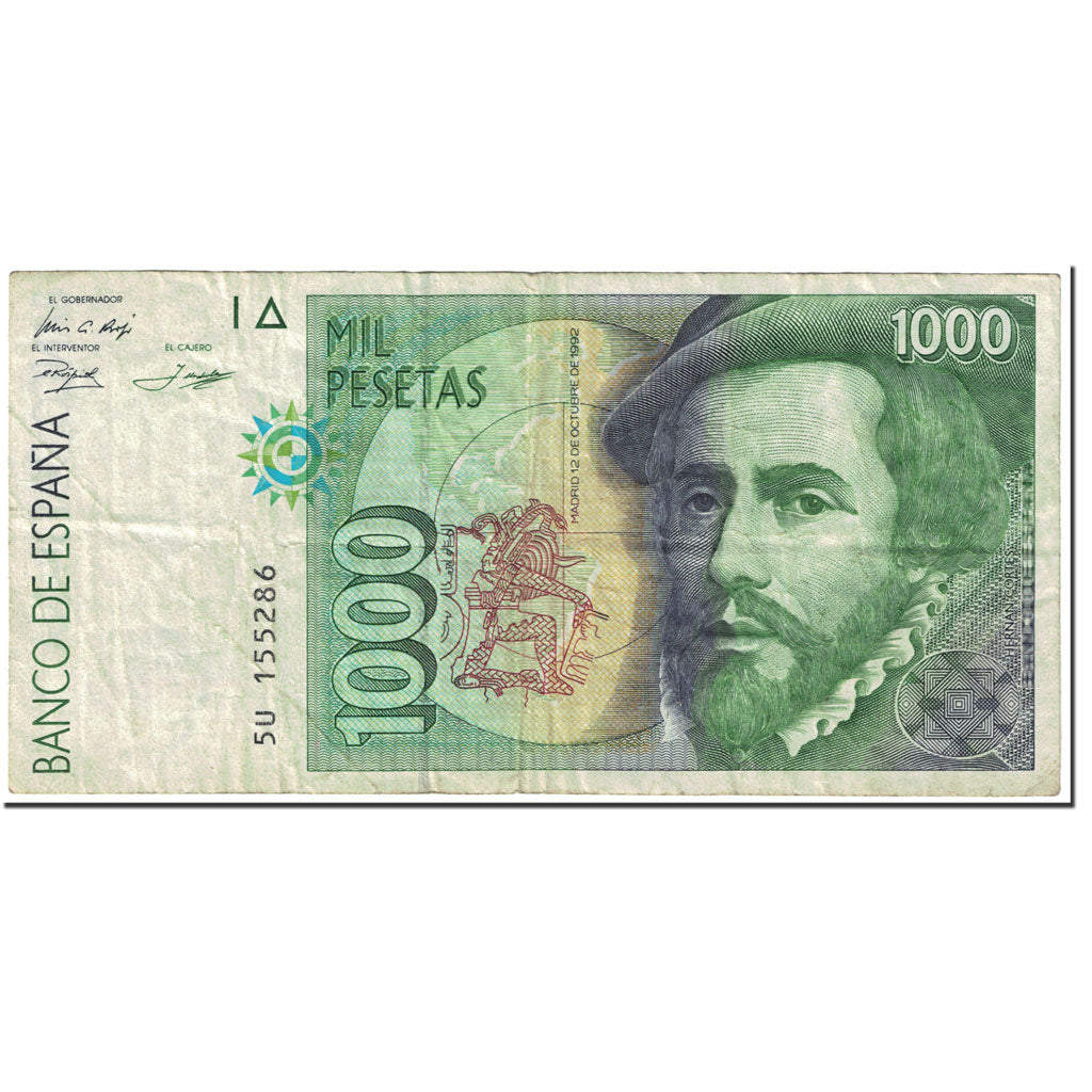 Banknote, Spain, 1000 Pesetas, 1992, 1992-10-12, KM:163, EF(40-45)