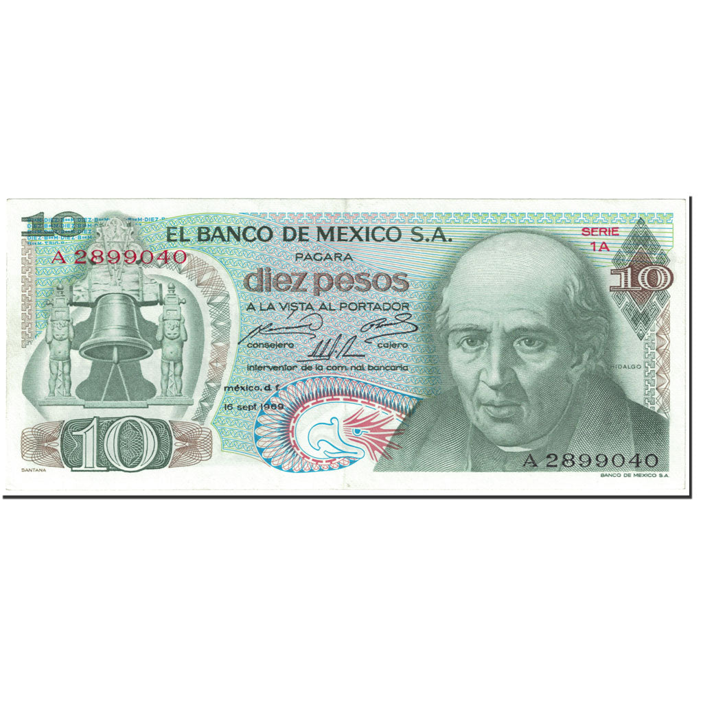 Banknote, Mexico, 10 Pesos, 1969, 1969-09-16, KM:63a, UNC(65-70)
