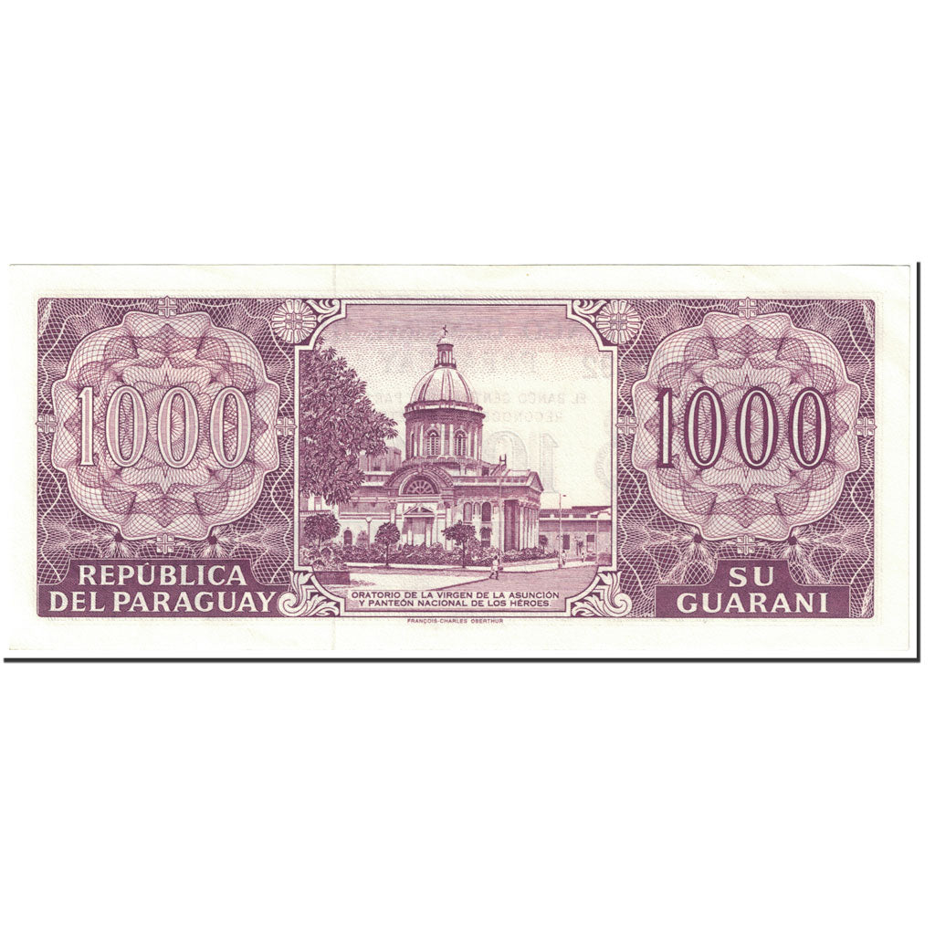 Banknote, Paraguay, 1000 Guaranies, 2002, Undated (2002), KM:221, UNC(65-70)