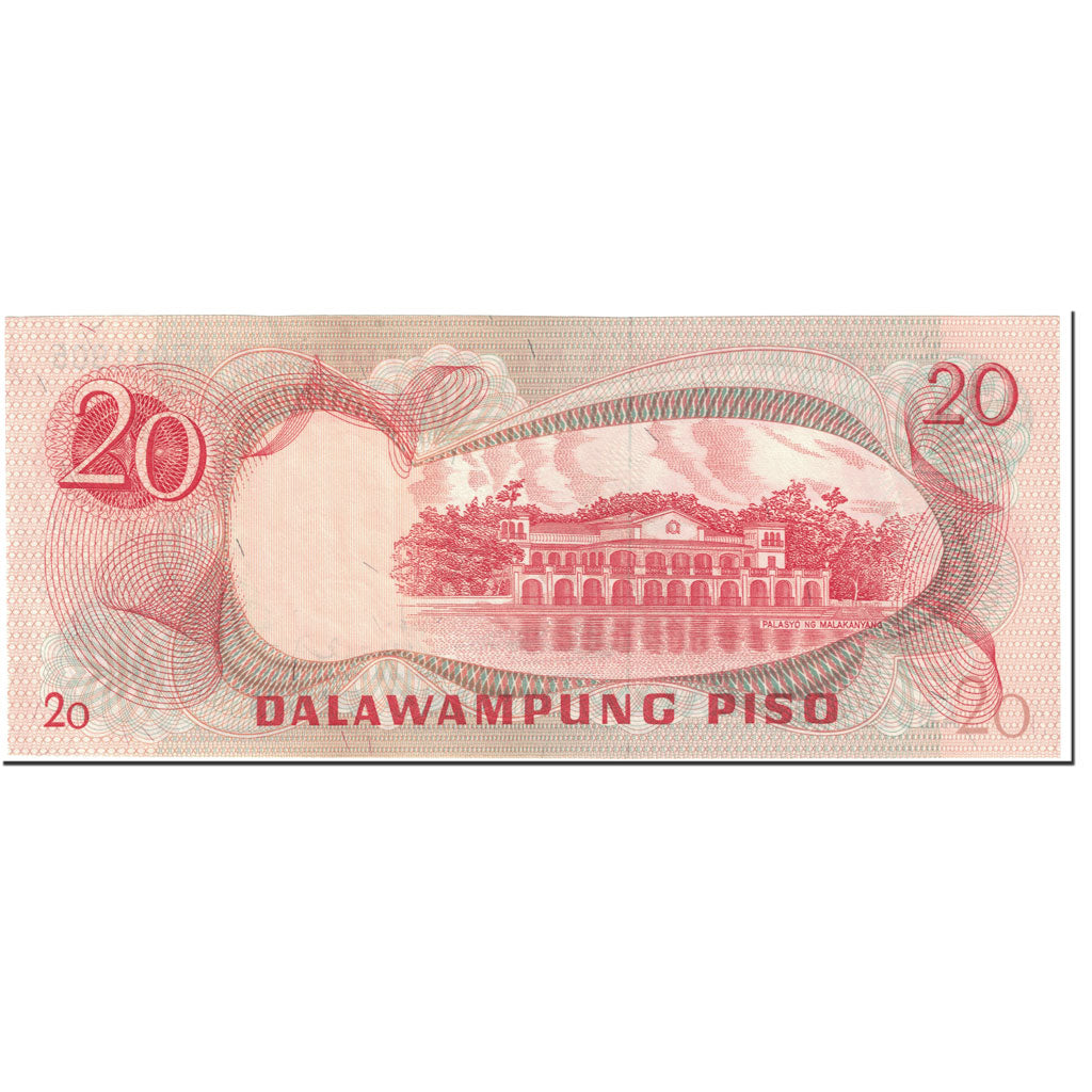 Banknote, Philippines, 20 Piso, 1969, Undated (1969), KM:145b, UNC(65-70)