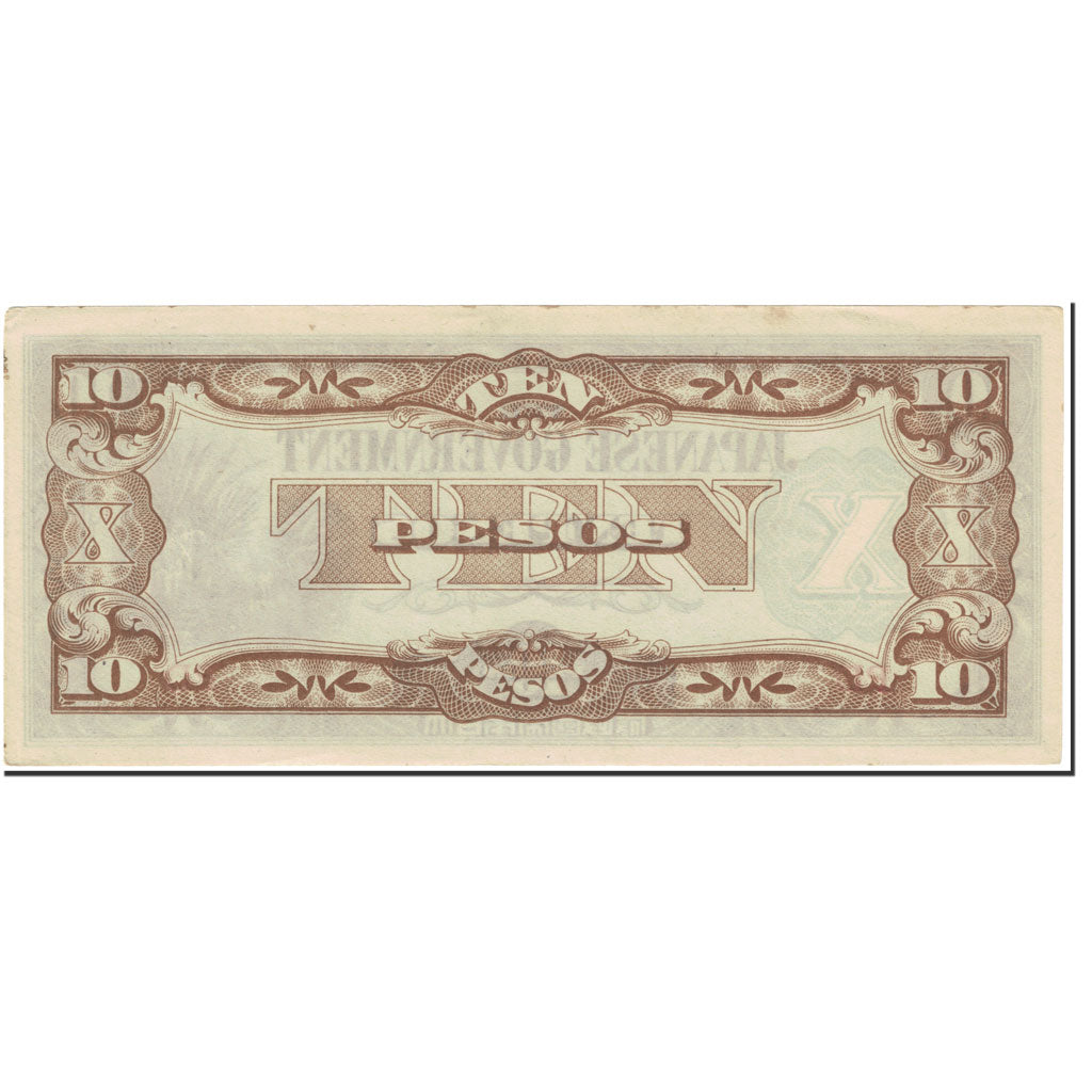 Banknote, Philippines, 10 Pesos, 1942, Undated (1942), KM:108a, UNC(60-62)