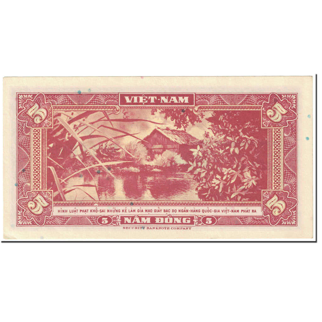 Billet, South Viet Nam, 5 D<ox>ng, 1955, Undated (1955), KM:13a, SPL