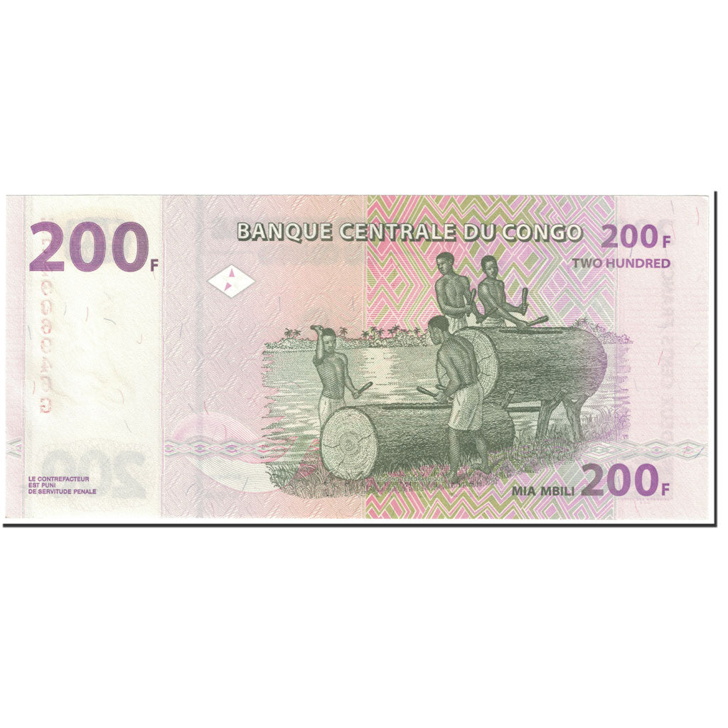Banknote, Congo Democratic Republic, 200 Francs, 2007, 2007-07-31, KM:99a