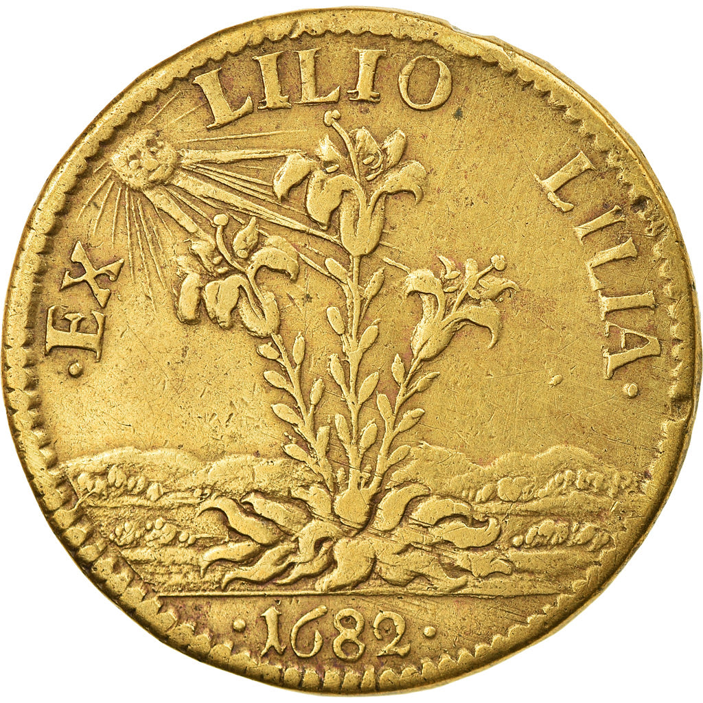 France, Token, Louis XIV Le Grand, History, 1682, AU(50-53), Brass