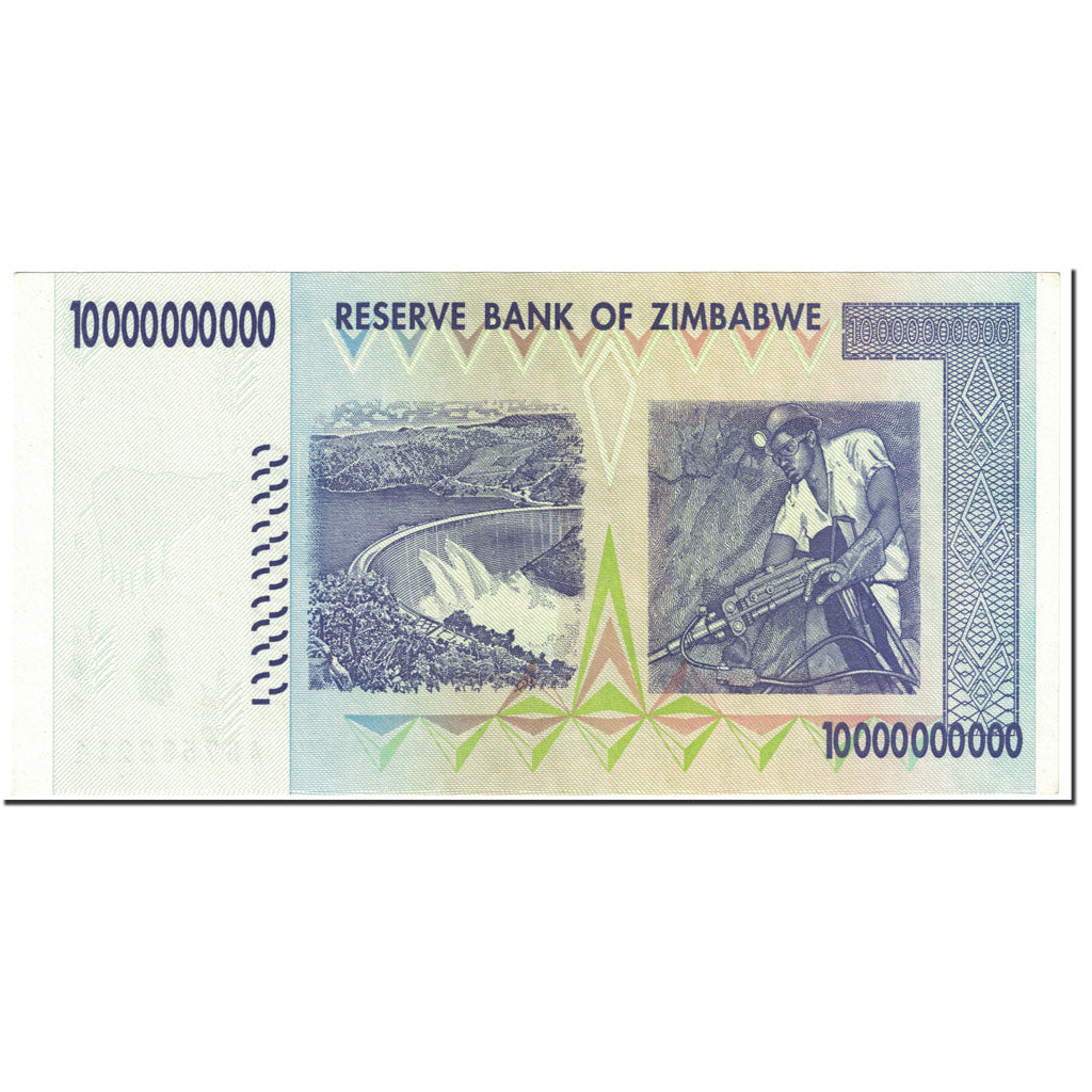 Banknote, Zimbabwe, 10 Billion Dollars, 2008, Undated (2008), KM:85, UNC(65-70)