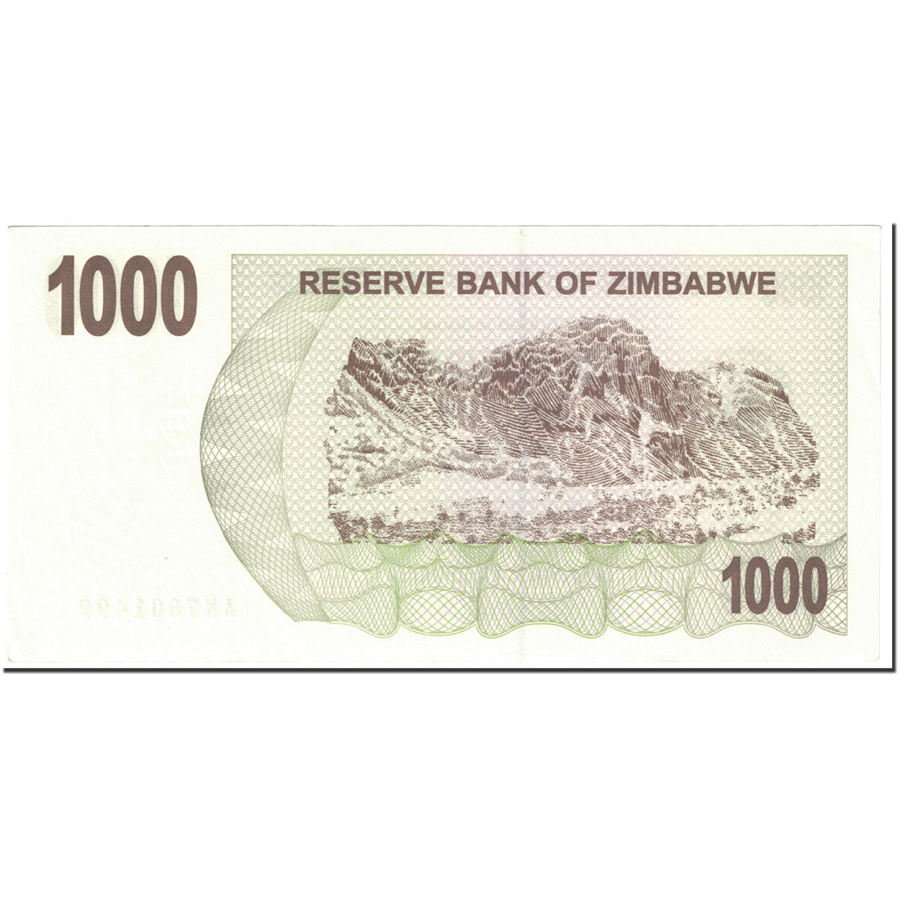 Banknote, Zimbabwe, 1000 Dollars, 2006, 2006-08-01, KM:44, UNC(65-70)