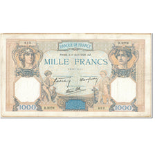 France, 1000 Francs, 1 000 F 1927-1940 ''Cérès et Mercure'', 1940, 1940-04-11