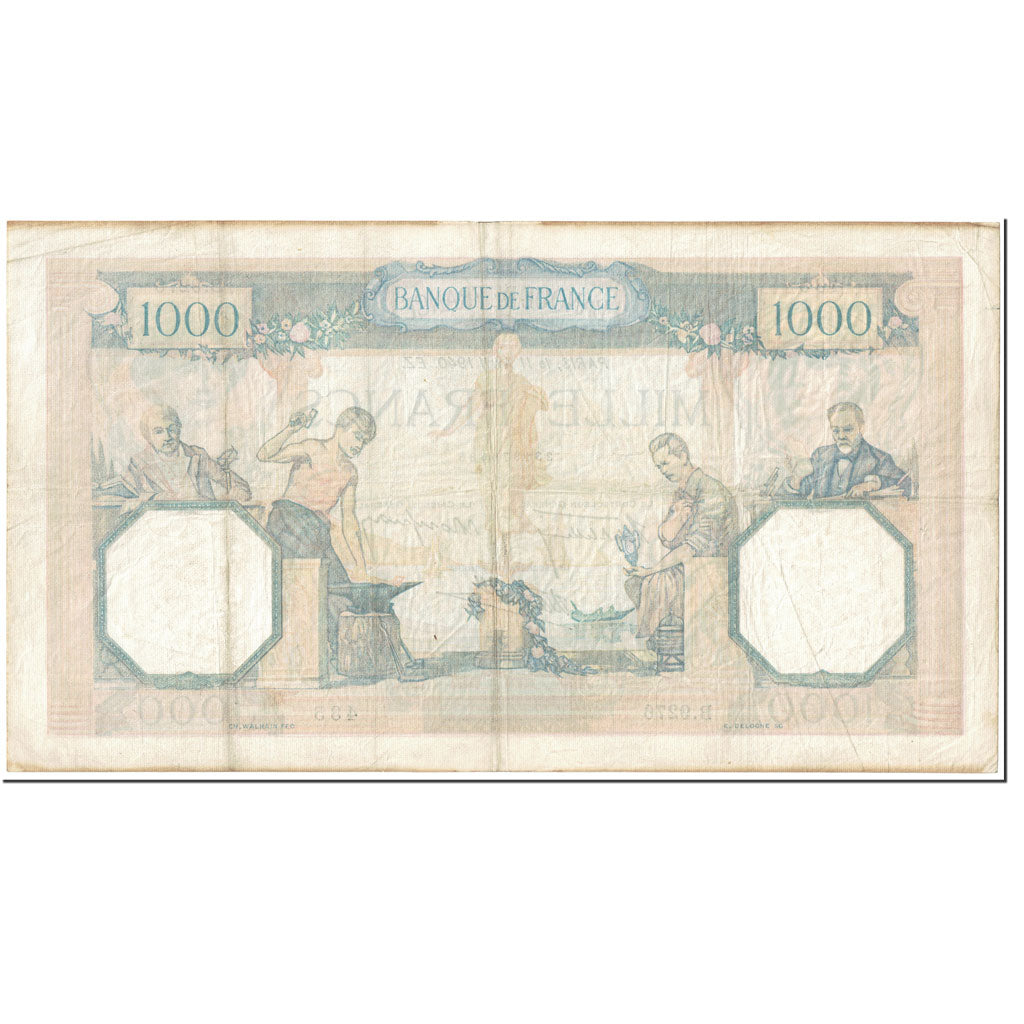 France, 1000 Francs, 1 000 F 1927-1940 ''Cérès et Mercure'', 1940, 1940-04-11