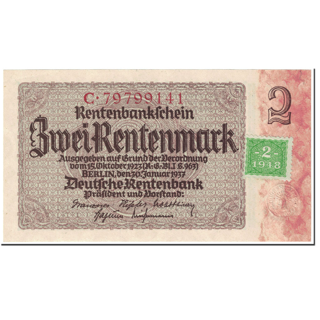 Banknote, Germany - Democratic Republic, 2 Deutsche Mark, 1948, Undated (1948)