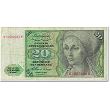 Banknote, GERMANY - FEDERAL REPUBLIC, 20 Deutsche Mark, 1960, 1960-01-02