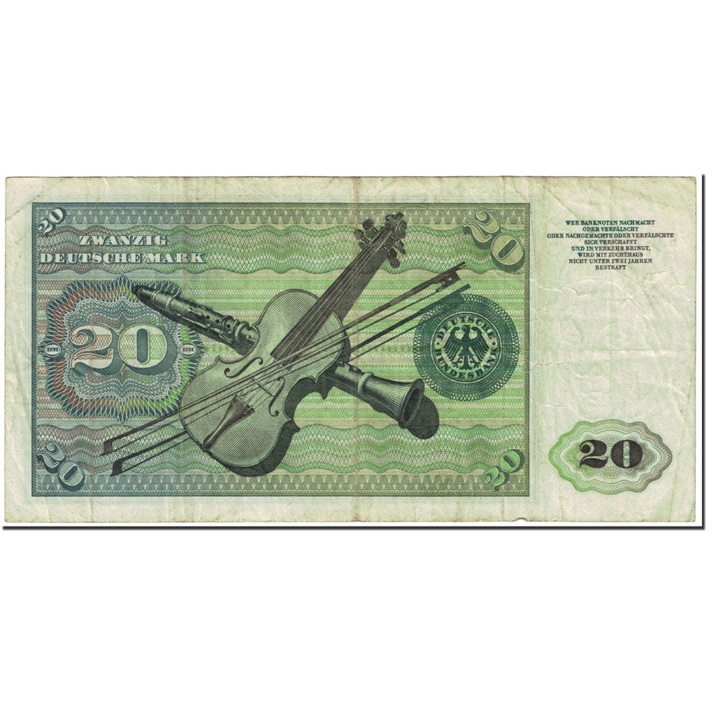 Banknote, GERMANY - FEDERAL REPUBLIC, 20 Deutsche Mark, 1960, 1960-01-02