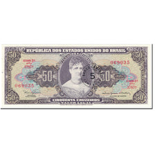 Banknote, Brazil, 5 Centavos on 50 Cruzeiros, 1966-67, Undated (1966-67)