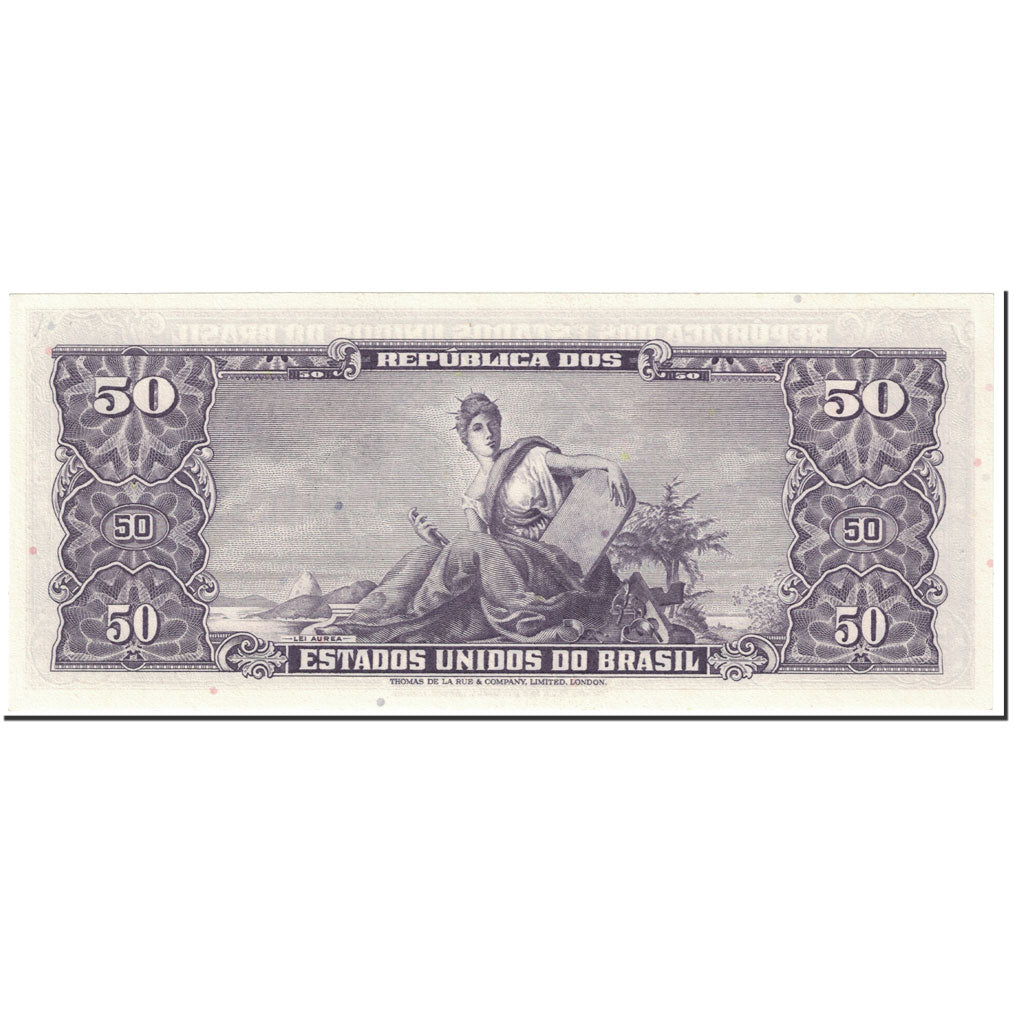 Banknote, Brazil, 5 Centavos on 50 Cruzeiros, 1966-67, Undated (1966-67)