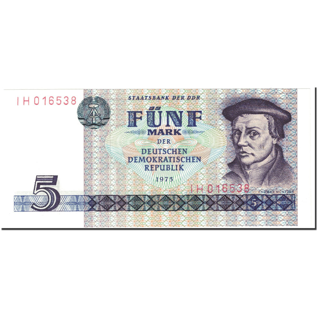 Banknote, Germany - Democratic Republic, 5 Mark, 1975, Undated (1975), KM:27A